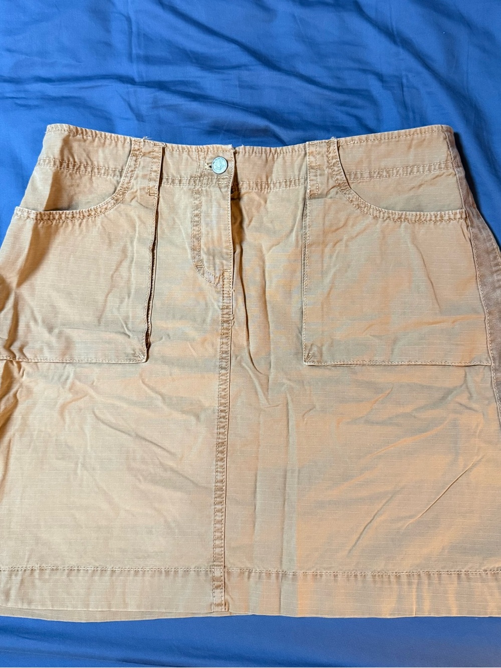 Vintage J.Crew Beige Skirt with‎ Front Patch Pockets